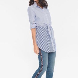 NWT Chico's Striped Tie Front Tunic Shirt